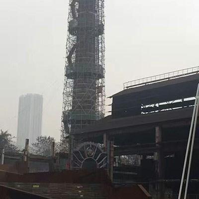重鋼煙囪粘粘貼纖維，內(nèi)圓植筋（碳纖維膠、碳纖維布、封縫膠）